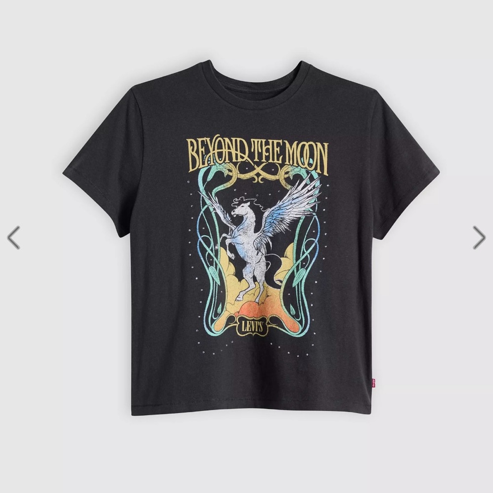 Levi's Pegasus Black Tee ~ XL - Picture 3 of 5